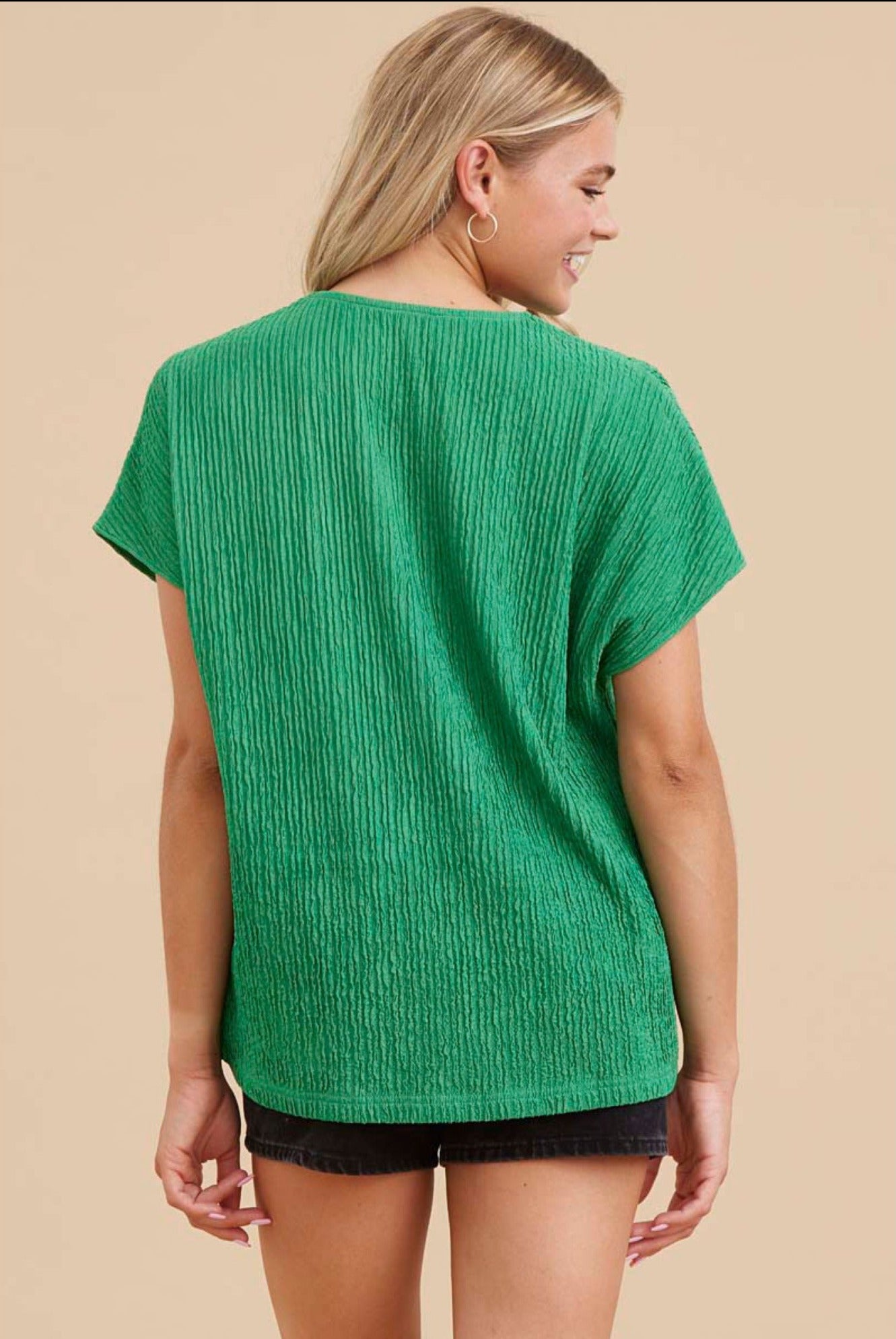 FUN AND EASY TOP - KELLY GREEN