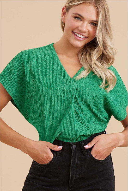 FUN AND EASY TOP - KELLY GREEN
