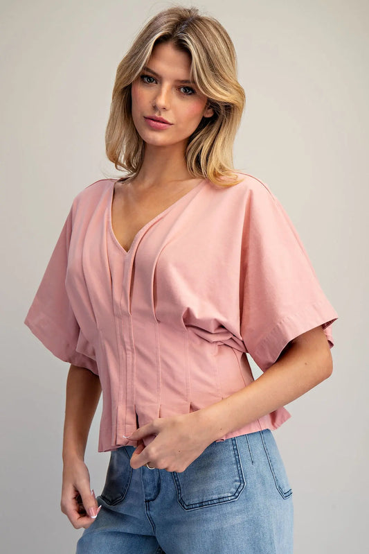 MEGHAN TOP - DUSTY ROSE