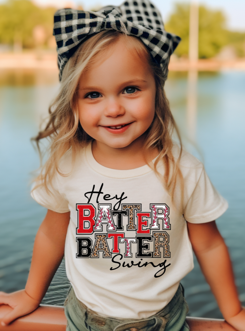 HEY BATTER SWING TEE