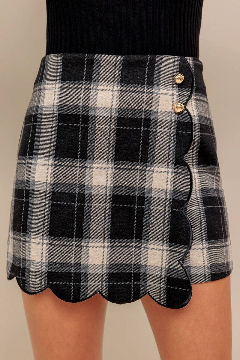MICHAH PLAID MINI SKIRT