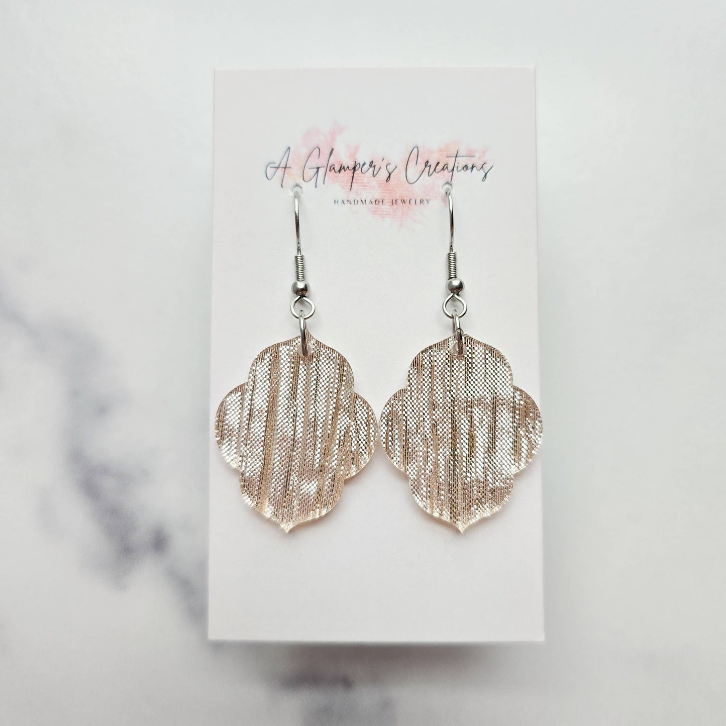 CHAMPAGNE ACRYLIC EARRINGS