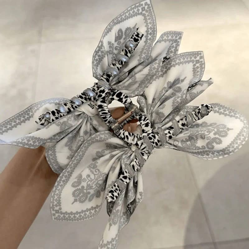 BOHO PAISLEY HAIR BOW SCRUNCHIE