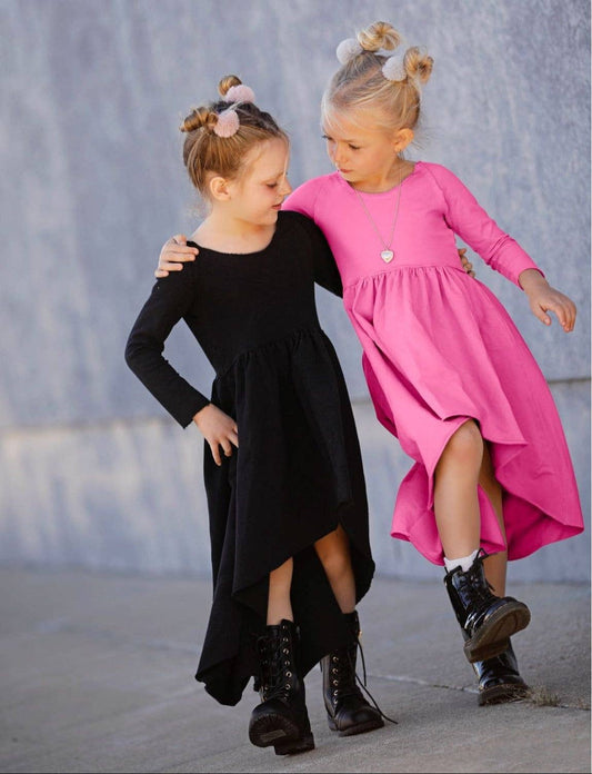 ORGANIC GISELLE DRESS - BUBBLE GUM PINK