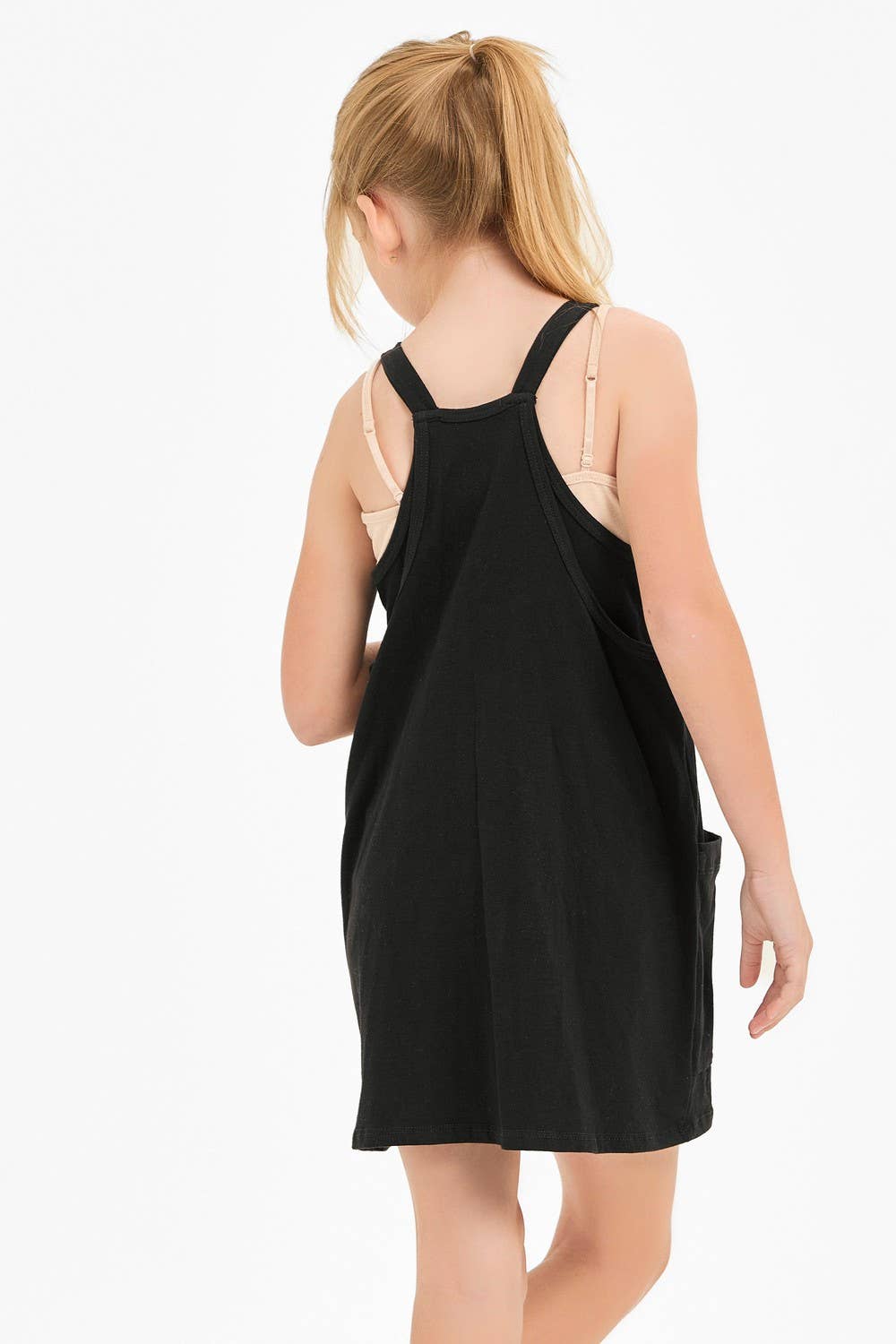 Relaxed Tank Dress with Built-In Romper Lining: Hot Pink / L