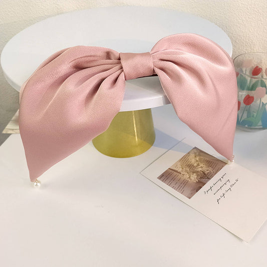 SATIN HAIR CLIP - PINK