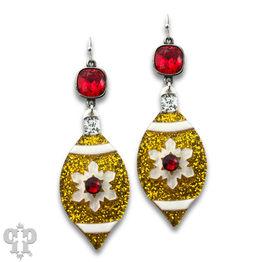 CHRISTMAS ORNAMENT EARRING - GOLD