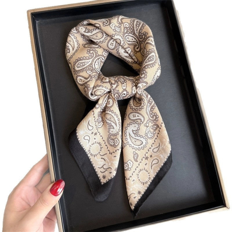 PAISLEY, PAISLEY SCARF - BROWN