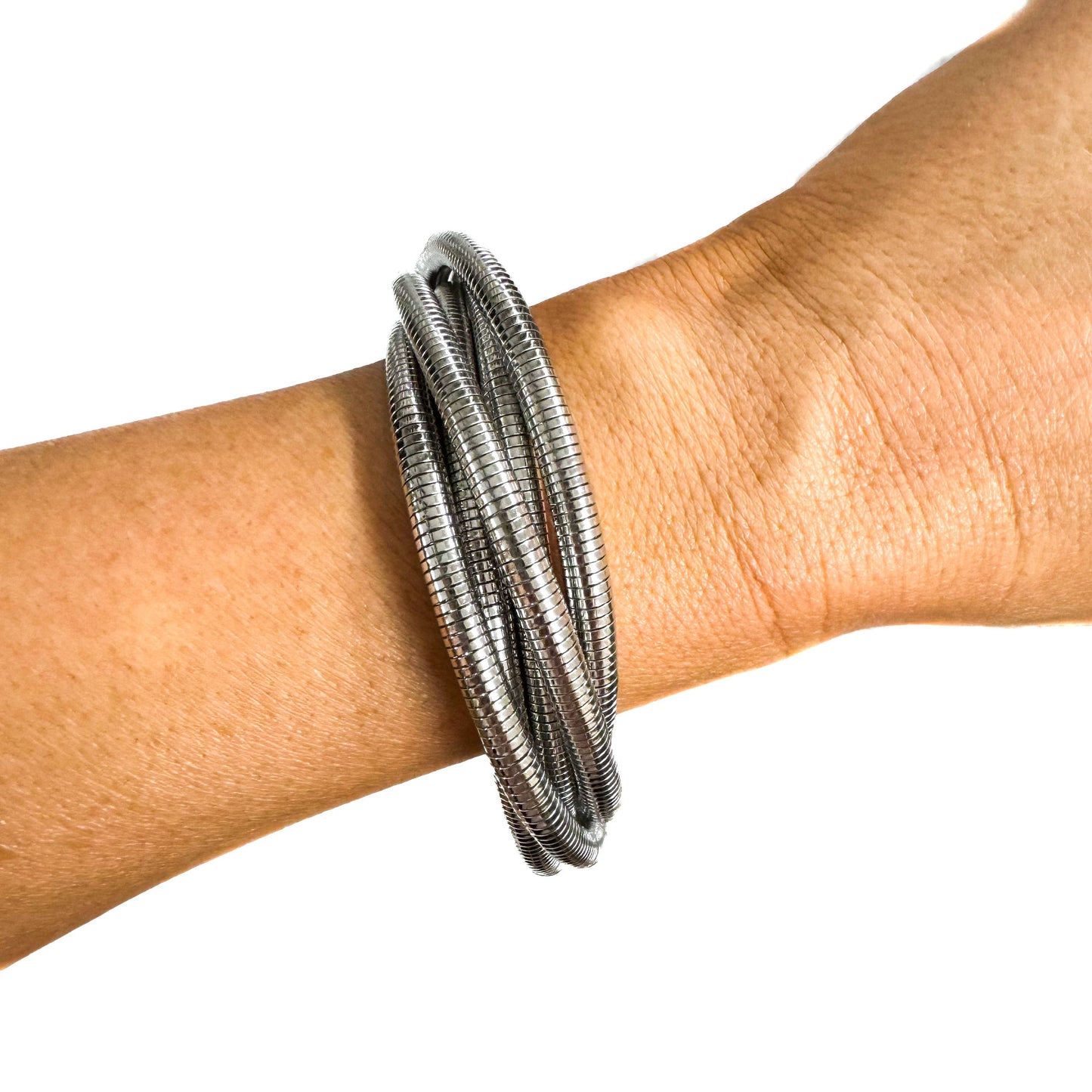 SMALL METAL BANGLES - SILVER