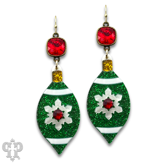 CHRISTMAS ORNAMENT EARRING - GREEN