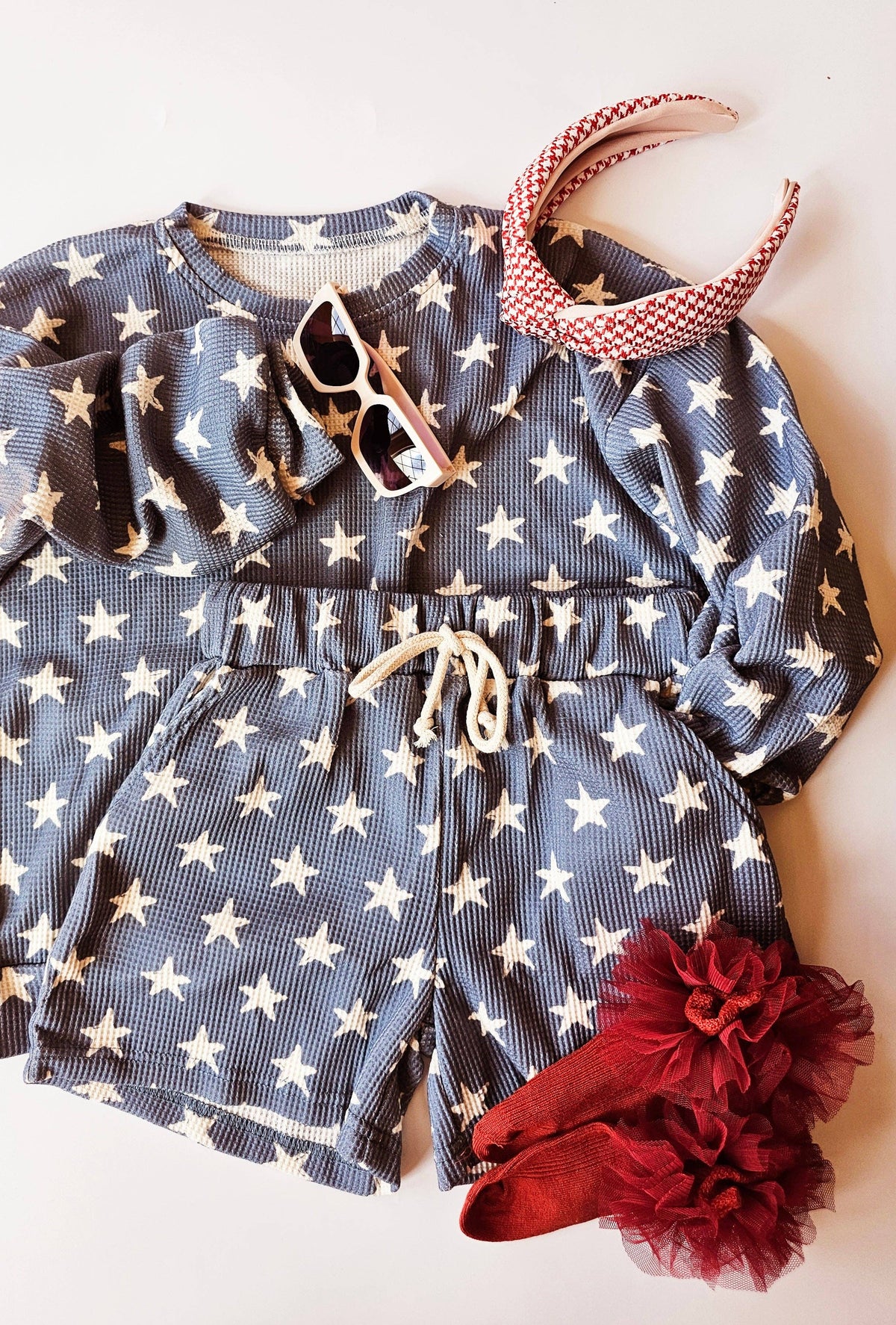 BLUE STARS WAFFLE LOUNGE SET