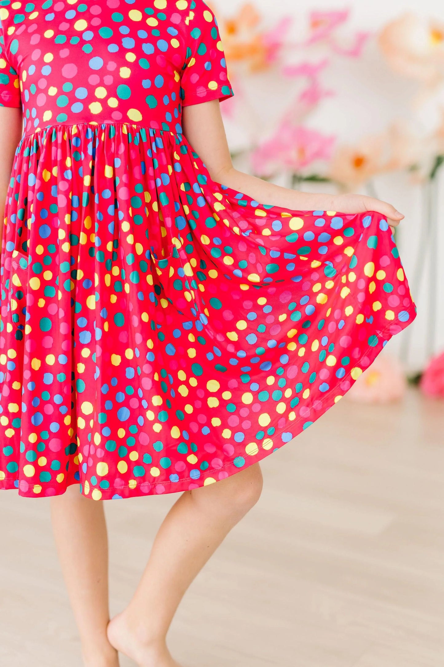 CARLY TWIRL DRESS - POLKA DOT PARTY