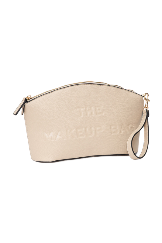 Large Embossed Makeup Bag: Fuchsia