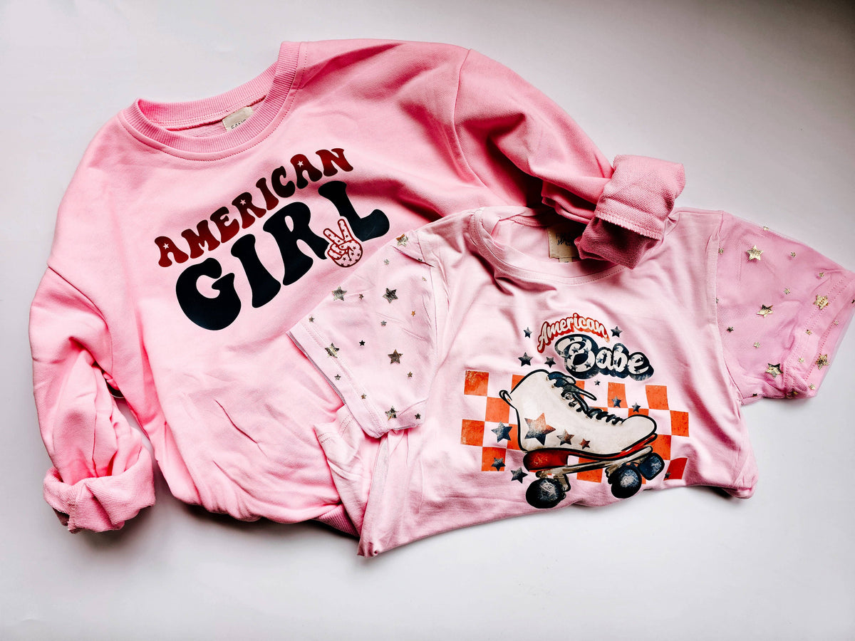 American Girl Pink Sweatshirt: 8