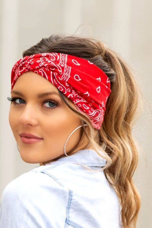 BANDANA HEADBAND - RED