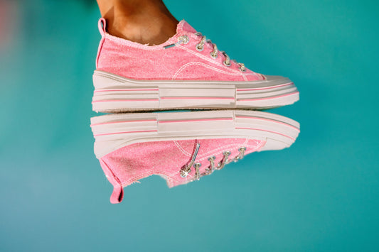 AMAN SPARKLE SNEAKERS - PINK