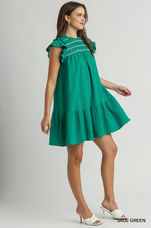 ADDIE DRESS - JADE GREEN