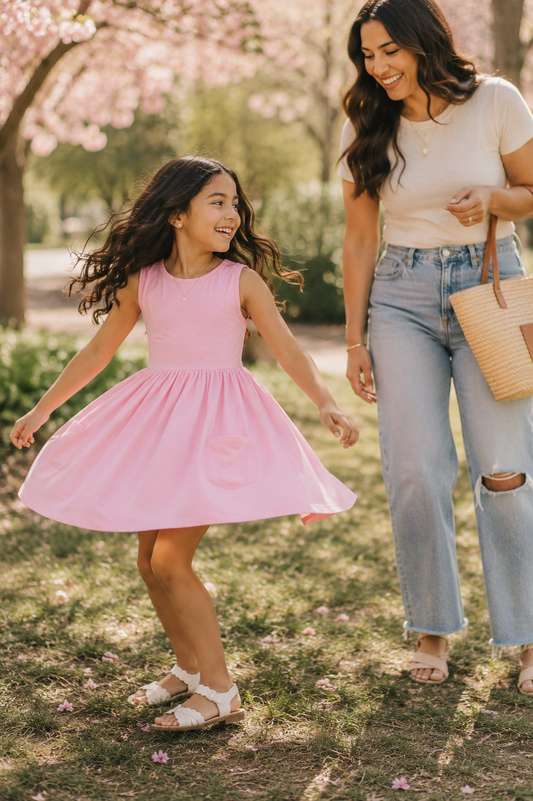 PIPER TANK TWIRL DRESS - BUBBLEGUM PINK