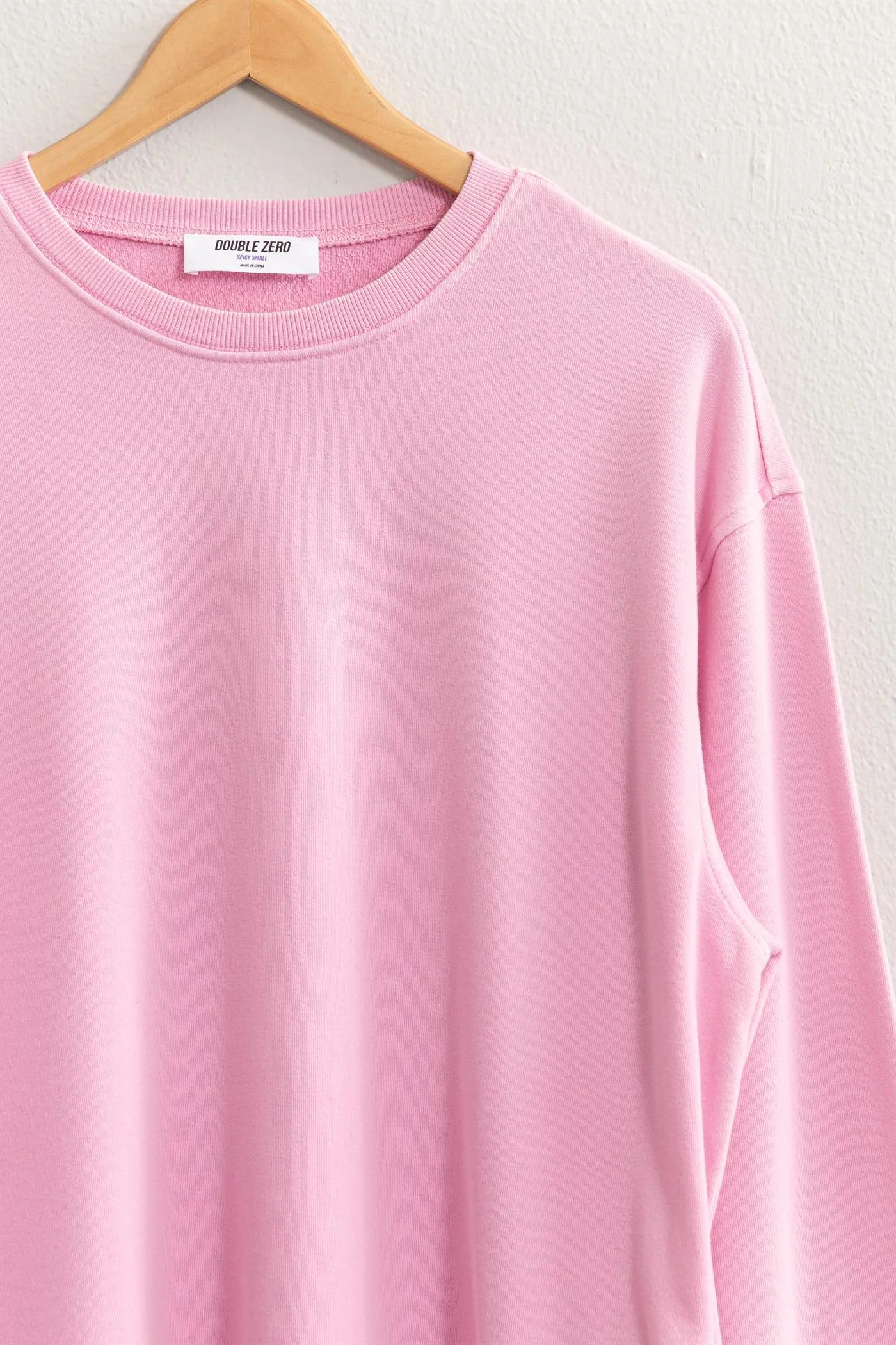 MUST BE LOVE MINI SWEATSHIRT DRESS - ROSE PINK