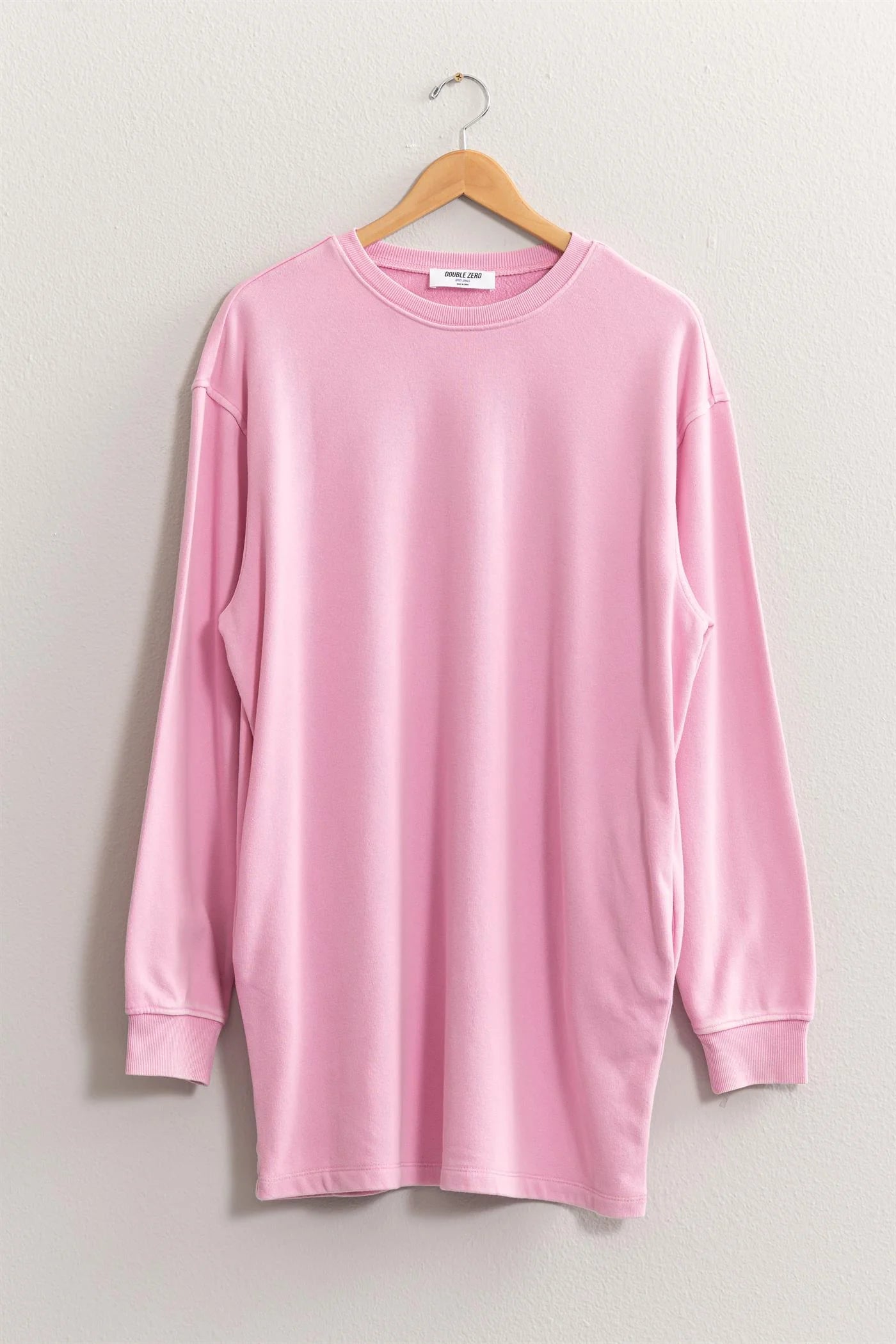MUST BE LOVE MINI SWEATSHIRT DRESS - ROSE PINK