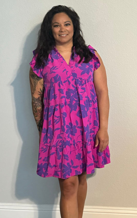COLOR ME BEAUTIFUL DRESS - MAGENTA