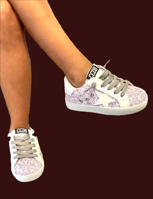 PINK GLITTER SNEAKERS