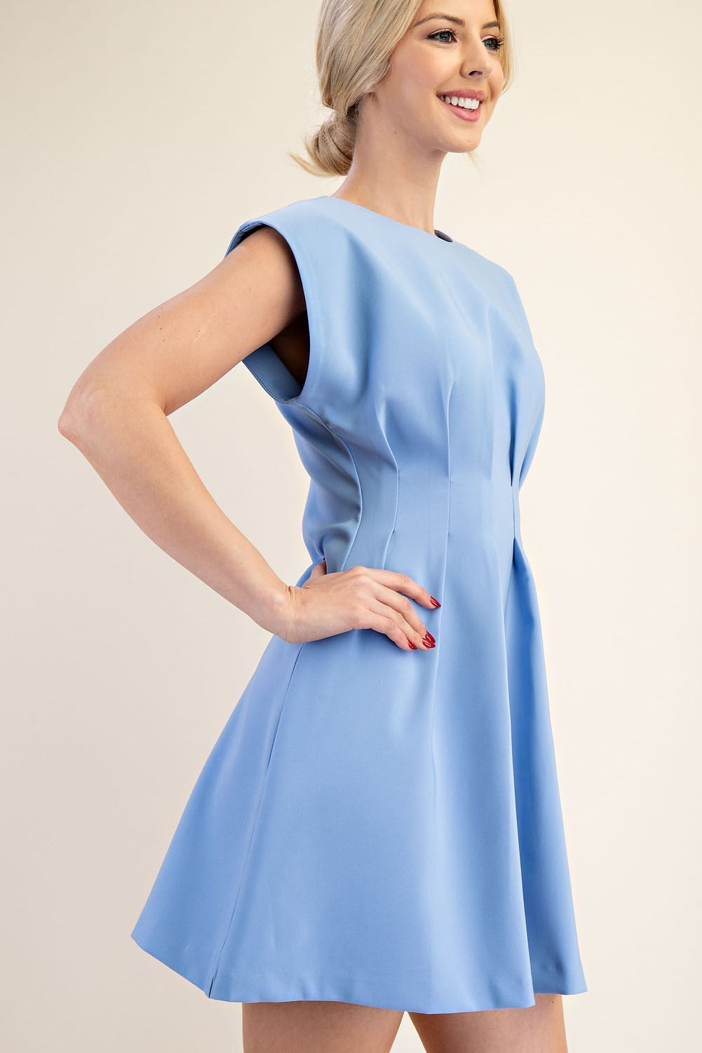 TRES CHIC DRESS - LIGHT BLUE