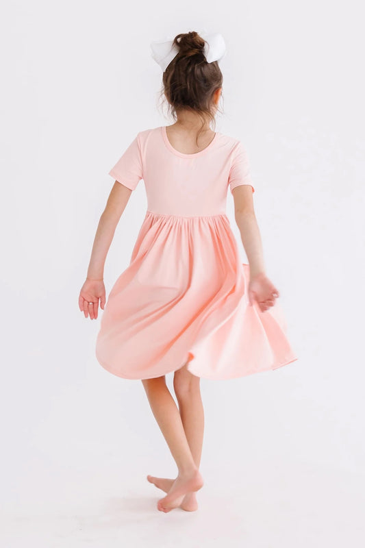 CARLY TWIRL DRESS - PEACH