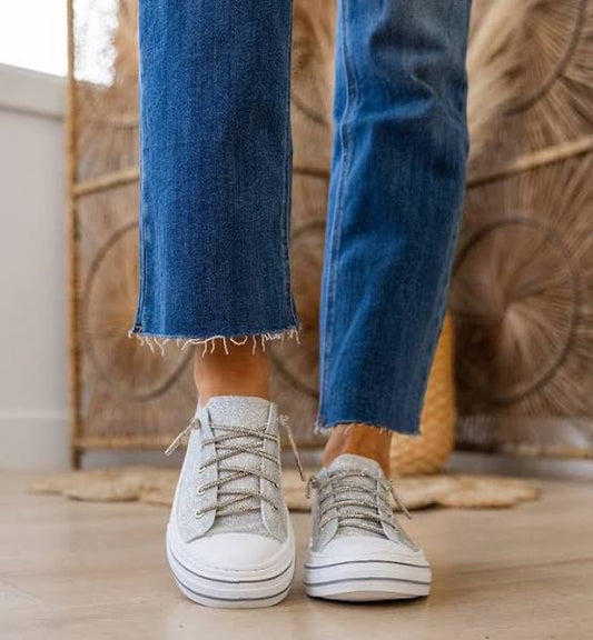 AMAN SPARKLE SNEAKERS - NATURAL