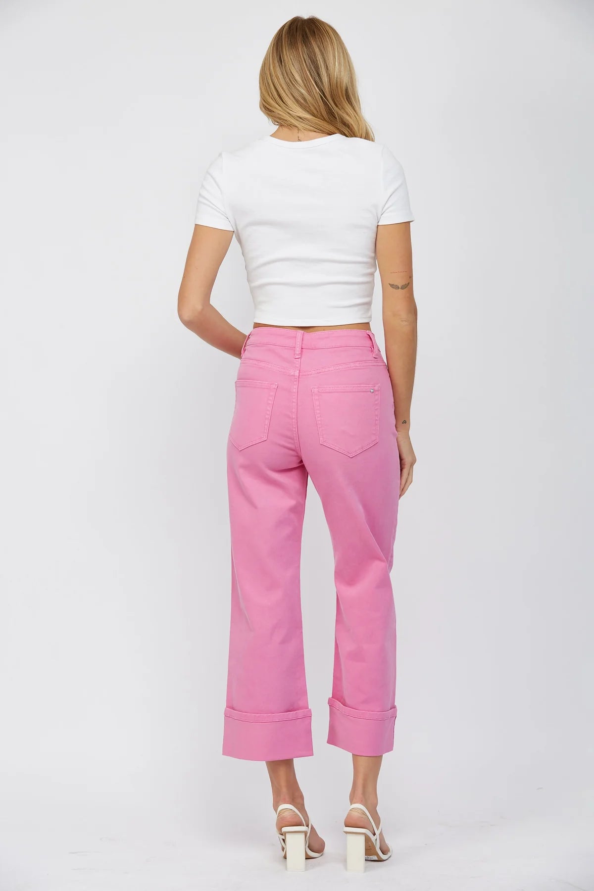 HIGH RISE WIDE LEG - BRILLIANT ROSE