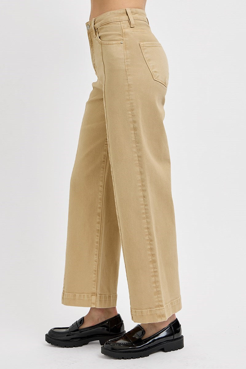 RISEN HIGH RISE CROP WIDE LEG
