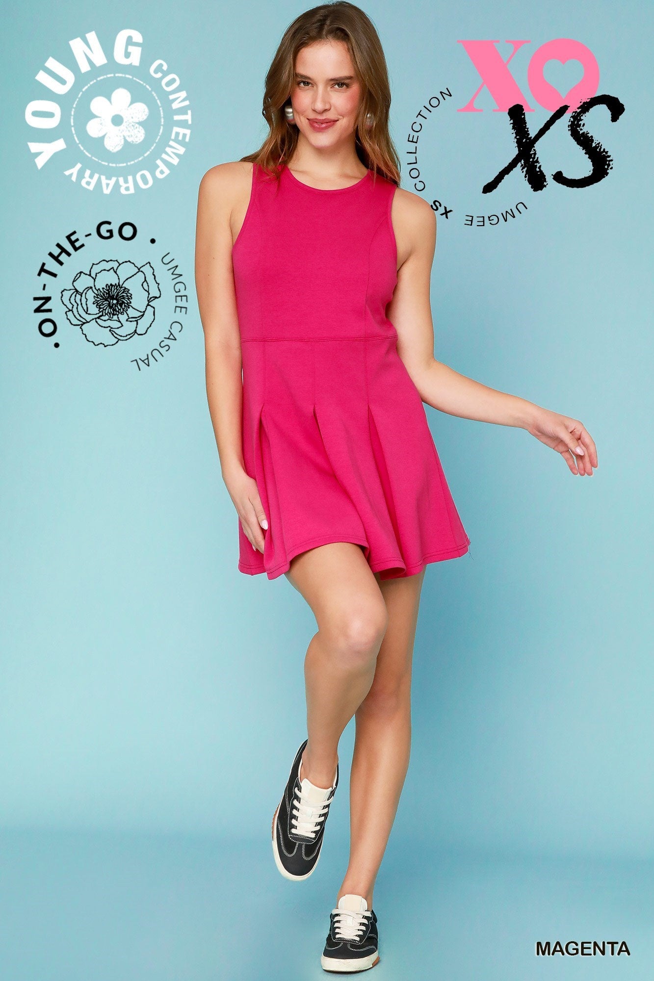 NATALIA DRESS - MAGENTA