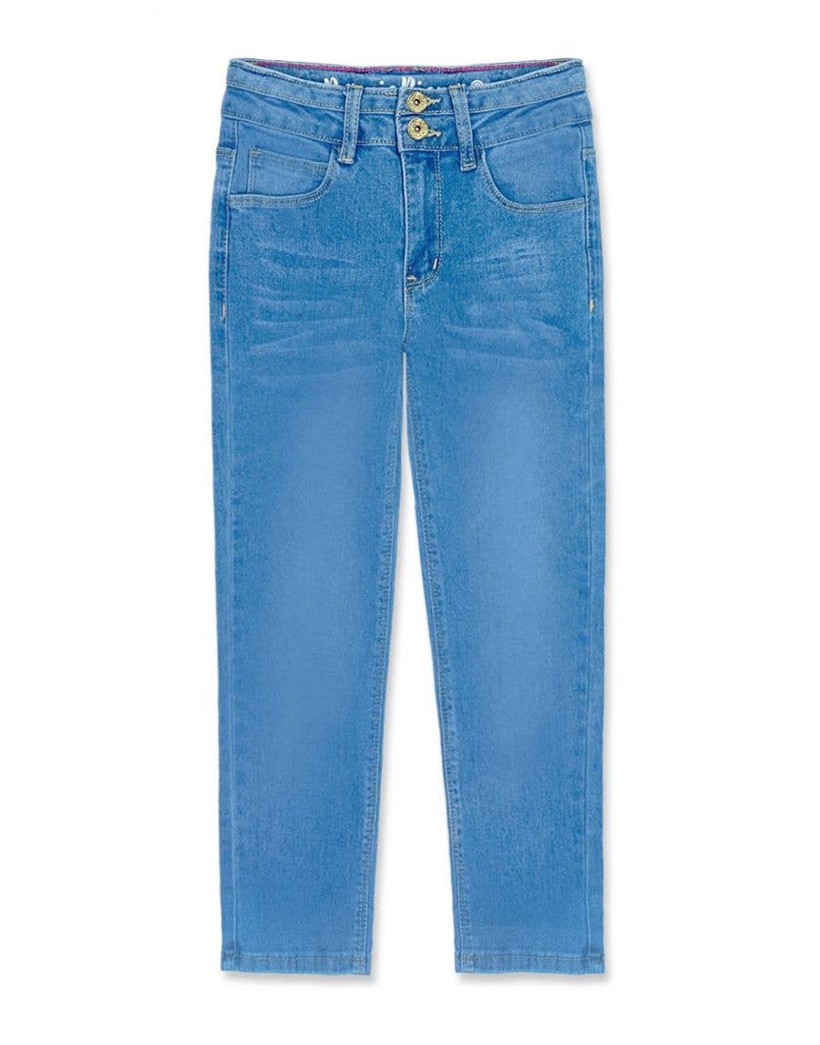 DOUBLE GLITTER BUTTON JEANS