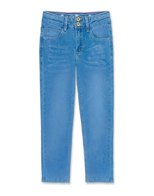 DOUBLE GLITTER BUTTON JEANS