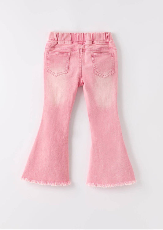 PINK FLARED JEANS