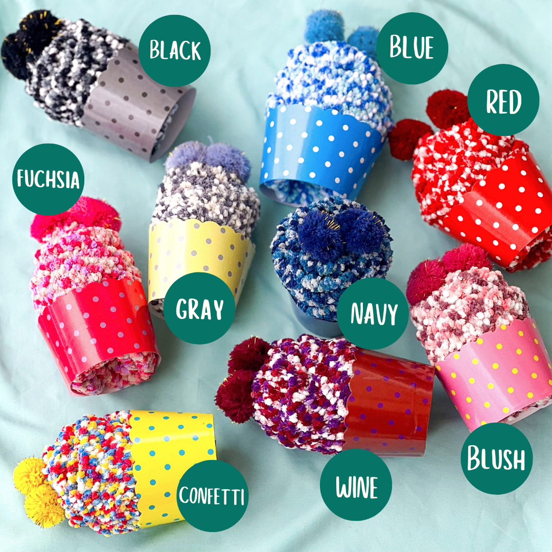 LOVE YOU CUPCAKE SOCKS - WINE