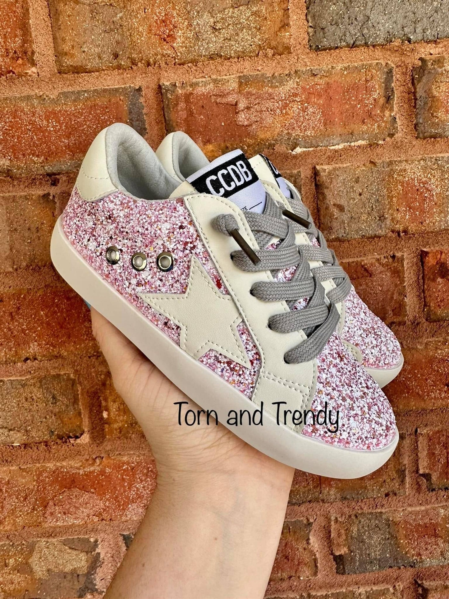 PINK GLITTER SNEAKERS