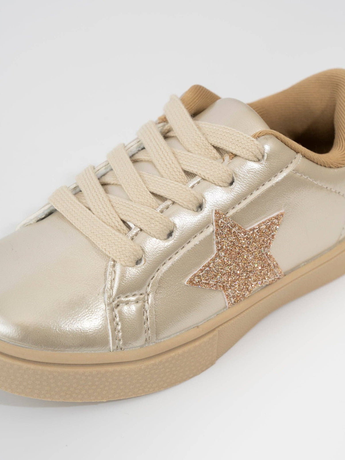 HOLOGRAPHIC SPARKLE STAR SNEAKERS - GOLD