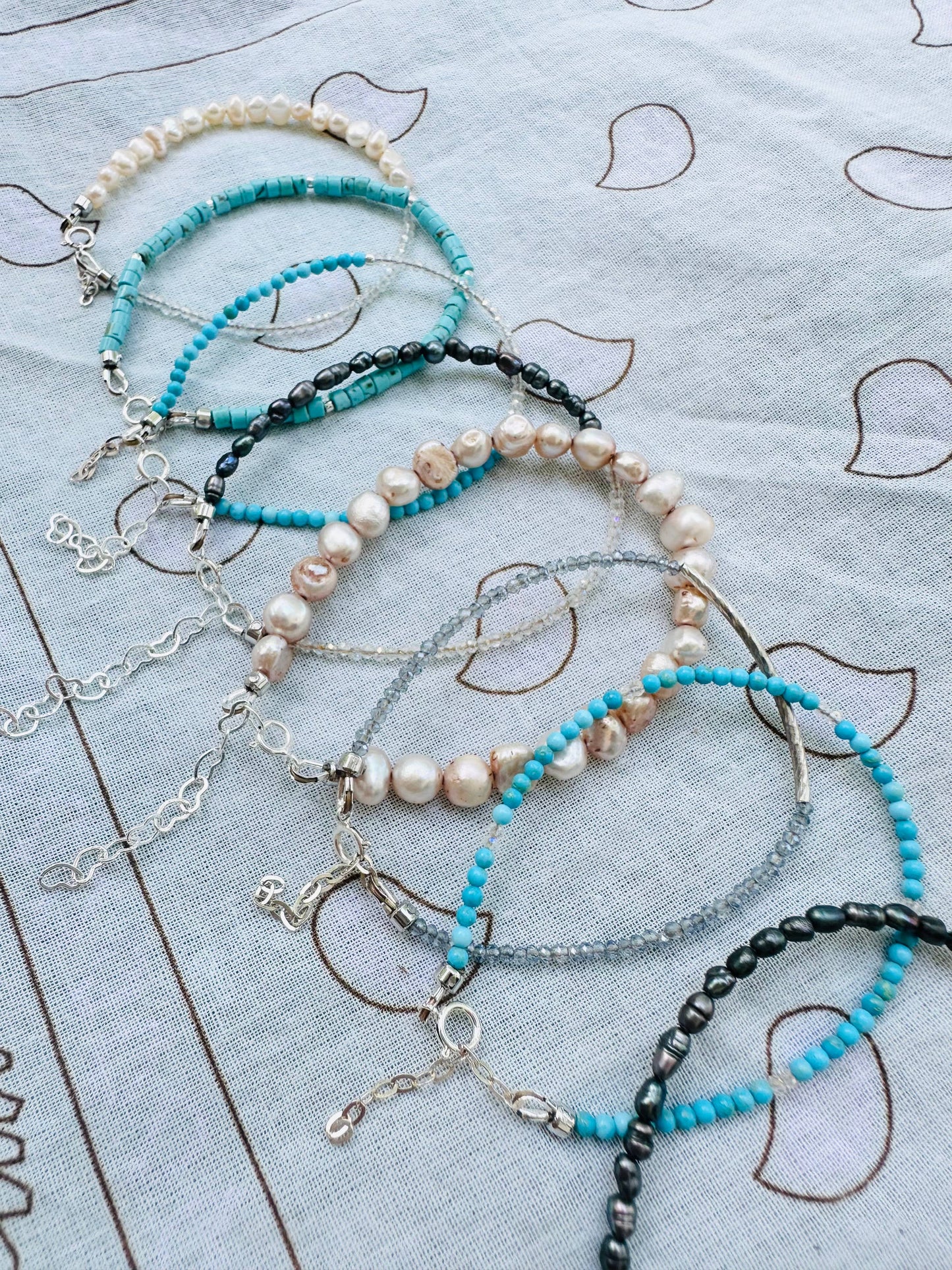 Dainty Turquoise Stacker Bracelet