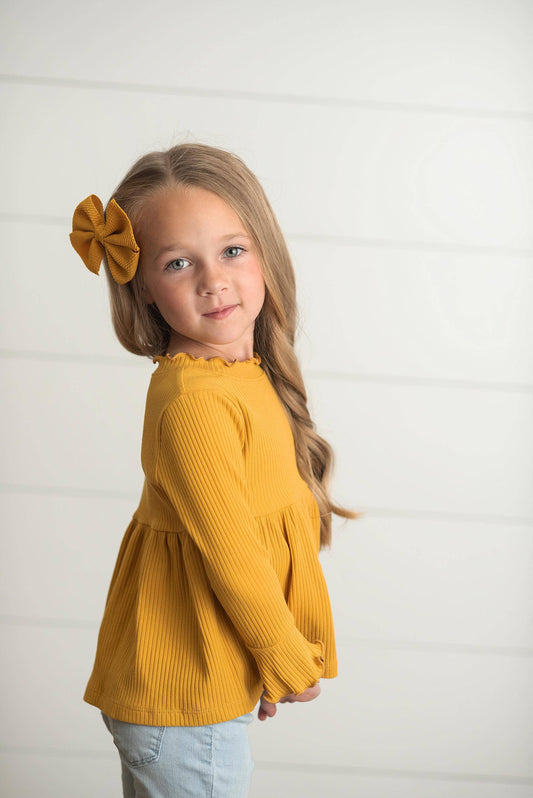 JUMPING JACKS TOP - MUSTARD