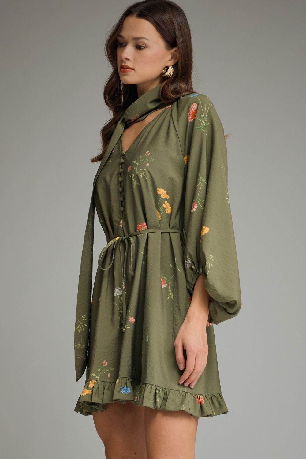 FALLING FOR YOU DRESS - OLIVE