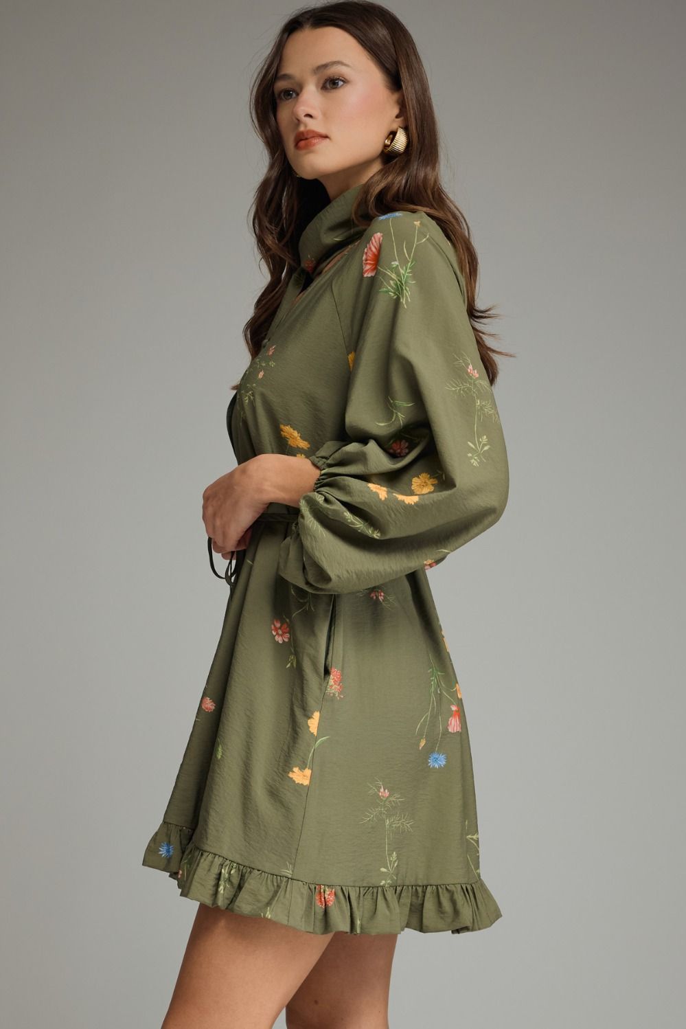 FALLING FOR YOU DRESS - OLIVE