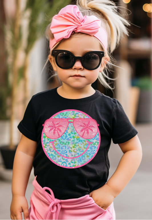 PALM TREE SMILEY FACE TEE