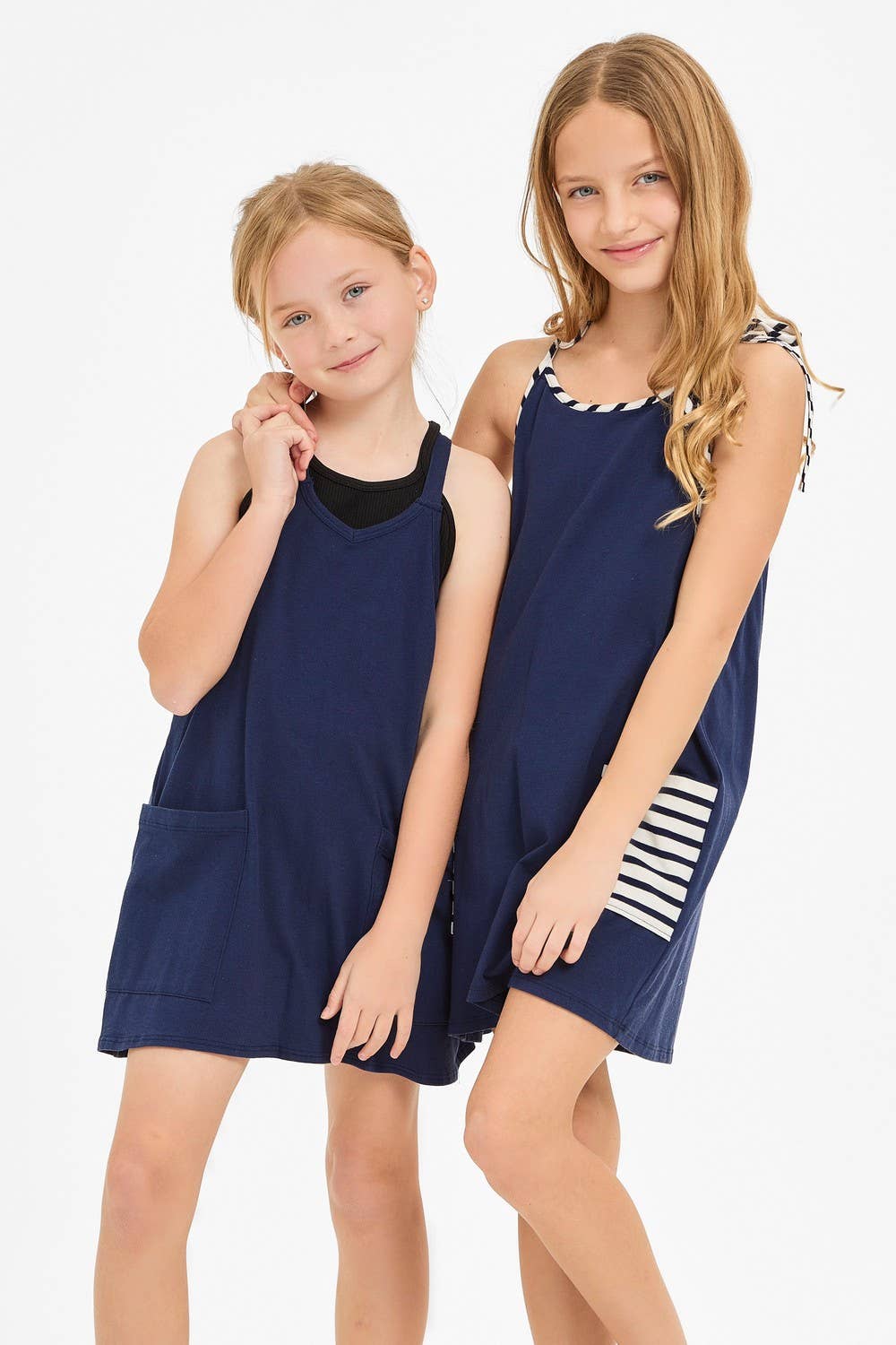 Relaxed Tank Dress with Built-In Romper Lining: Hot Pink / L
