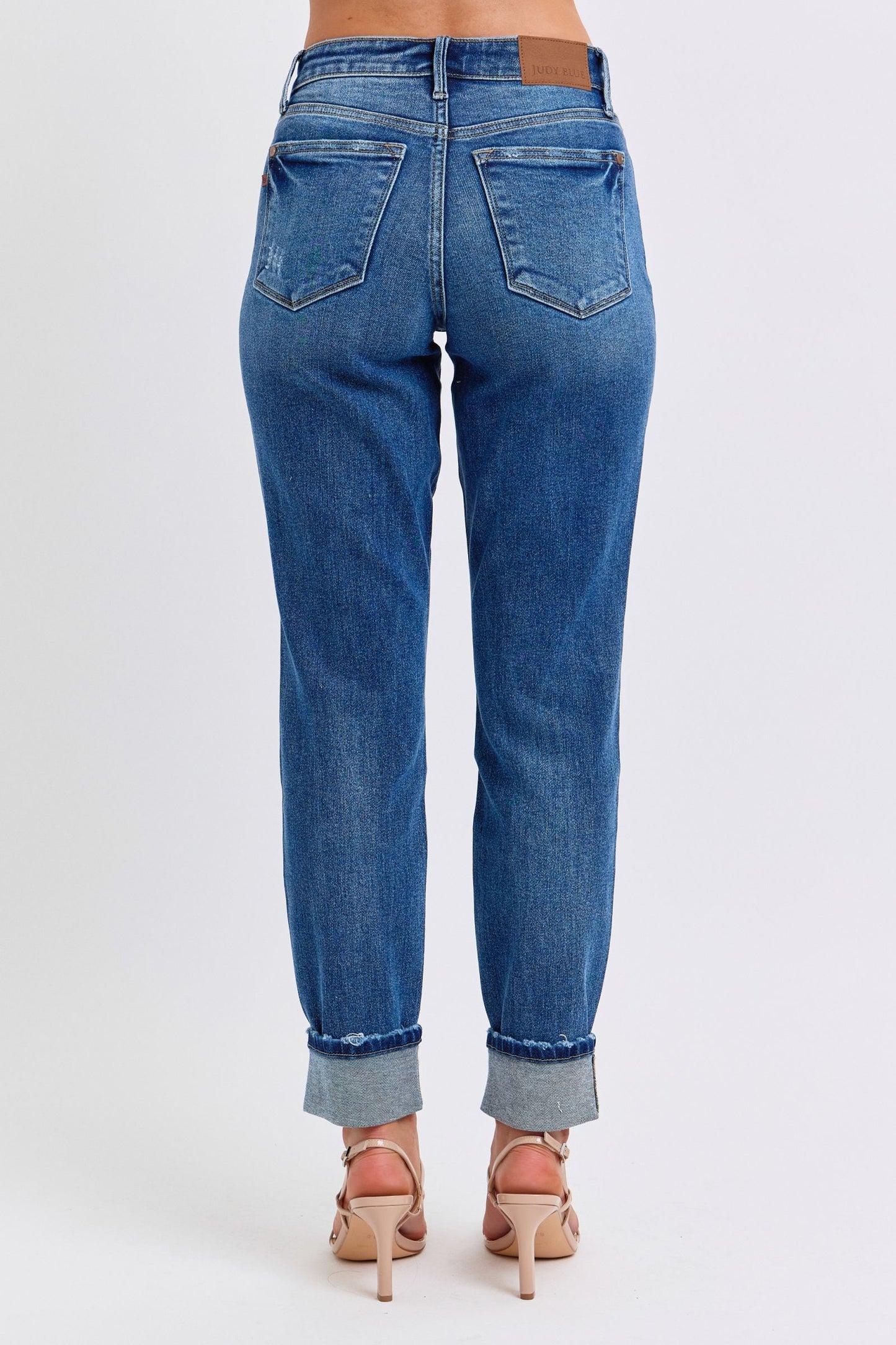 JUDY BLUE VINTAGE WASH BOYFRIEND W/CUFF
