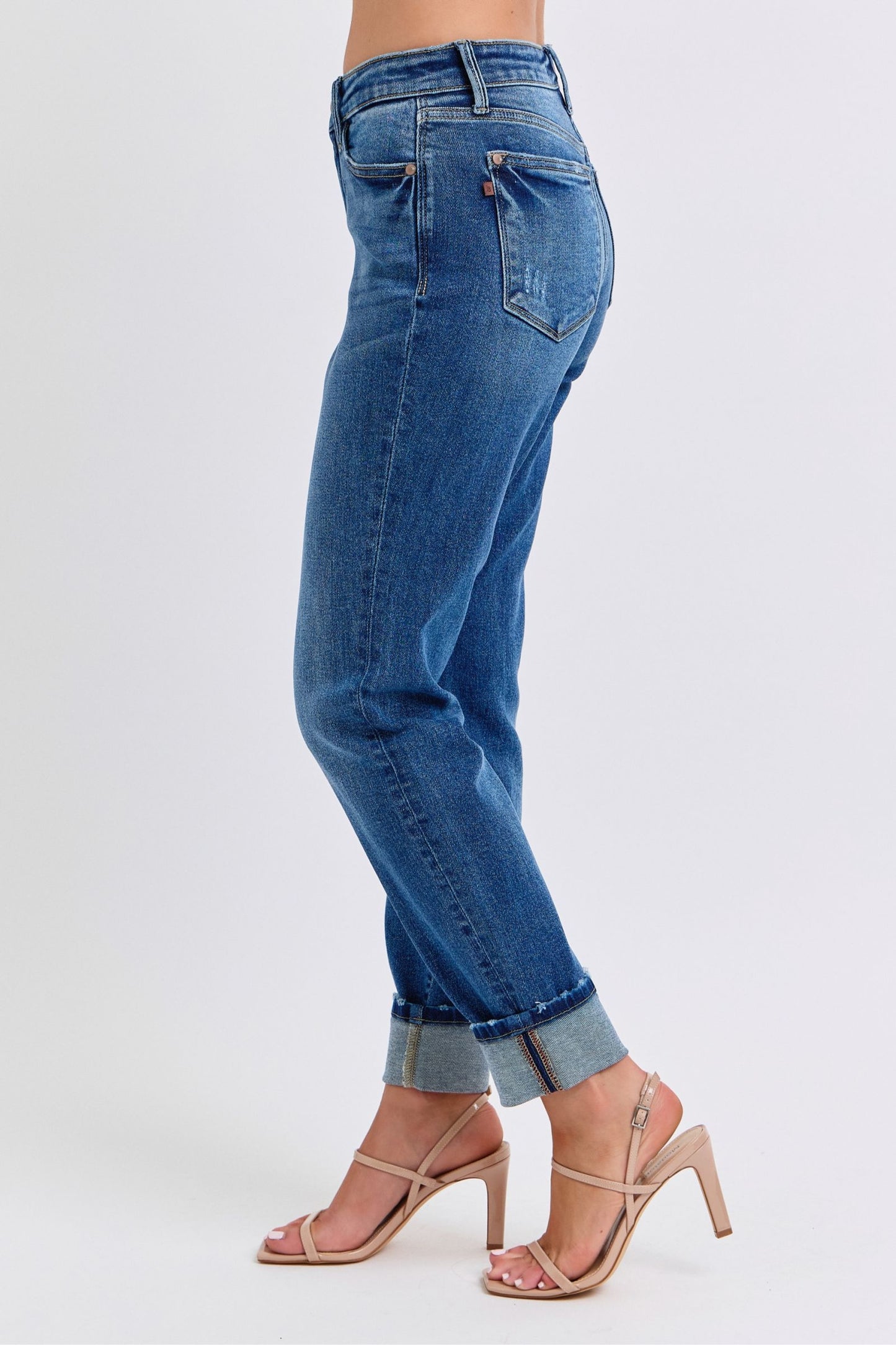 JUDY BLUE VINTAGE WASH BOYFRIEND W/CUFF