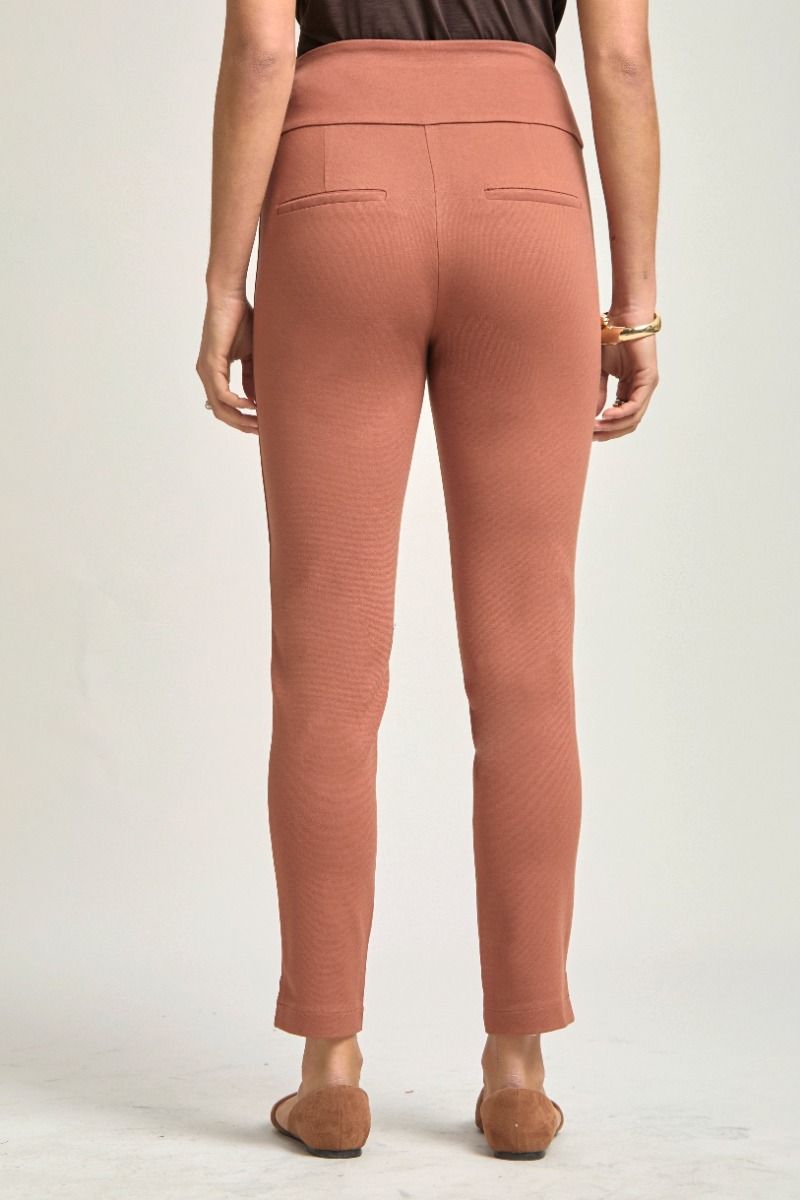 MAGIC HIGH WAISTED SKINNY PANTS - CARAMEL
