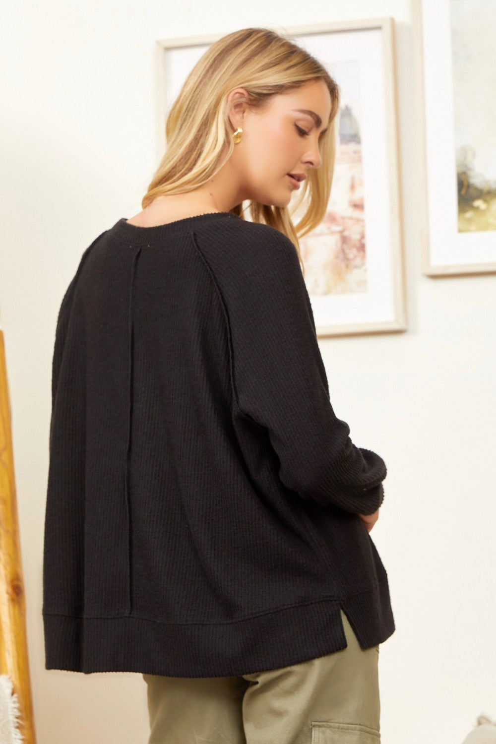 EASY COMFORTABLE TOP - BLACK