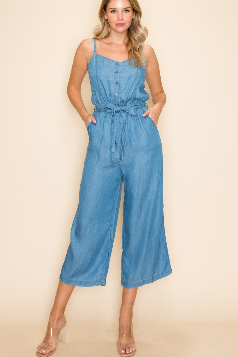 HUNTER DENIM OVERALL ROMPER