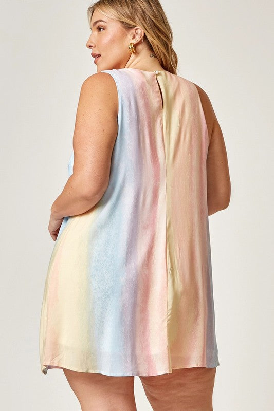 PLUS WATER COLOR SUN DRESSS